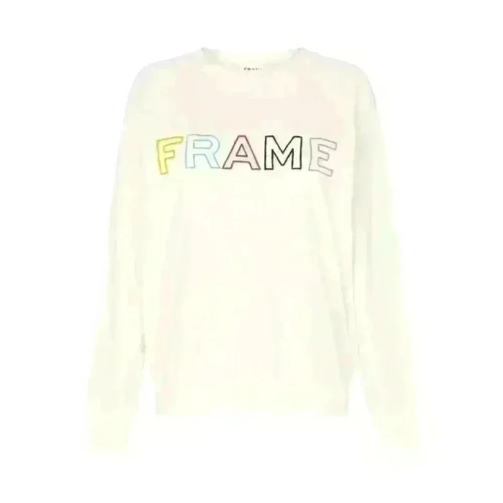 FRAME Embroidered Logo Raglan Pullover Sweatshirt - Picture 14 of 16